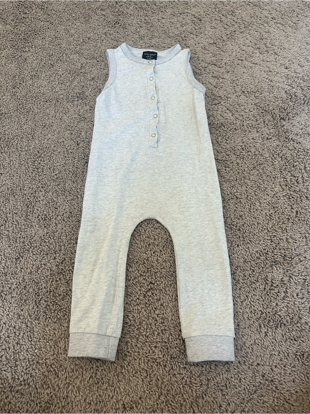 Little Bipsy Light Heather Gray Sleeveless Romper